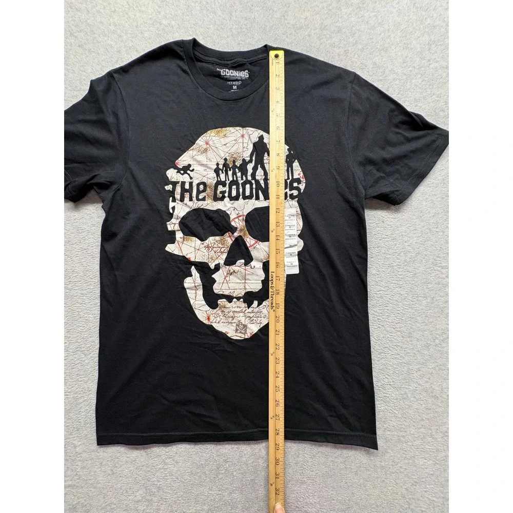 The Goonies Hybrid Apparel Skull Treasure Map Graphic T-Shirt Black Mens Medium